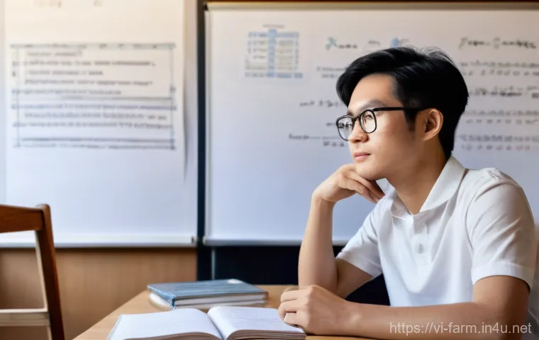 농산물품질관리사 자격증 취득 소요 시간 - **Prompt:** A young Vietnamese individual, approximately 25-30 years old, sitting at a clean, modern...