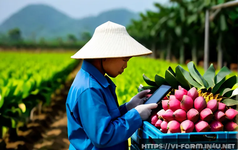 Home 17 농산물품질관리사 자격증과 관련된 산업 동향 - Photorealistic Vietnamese agricultural quality inspector in a clean conical hat and practical field ...
